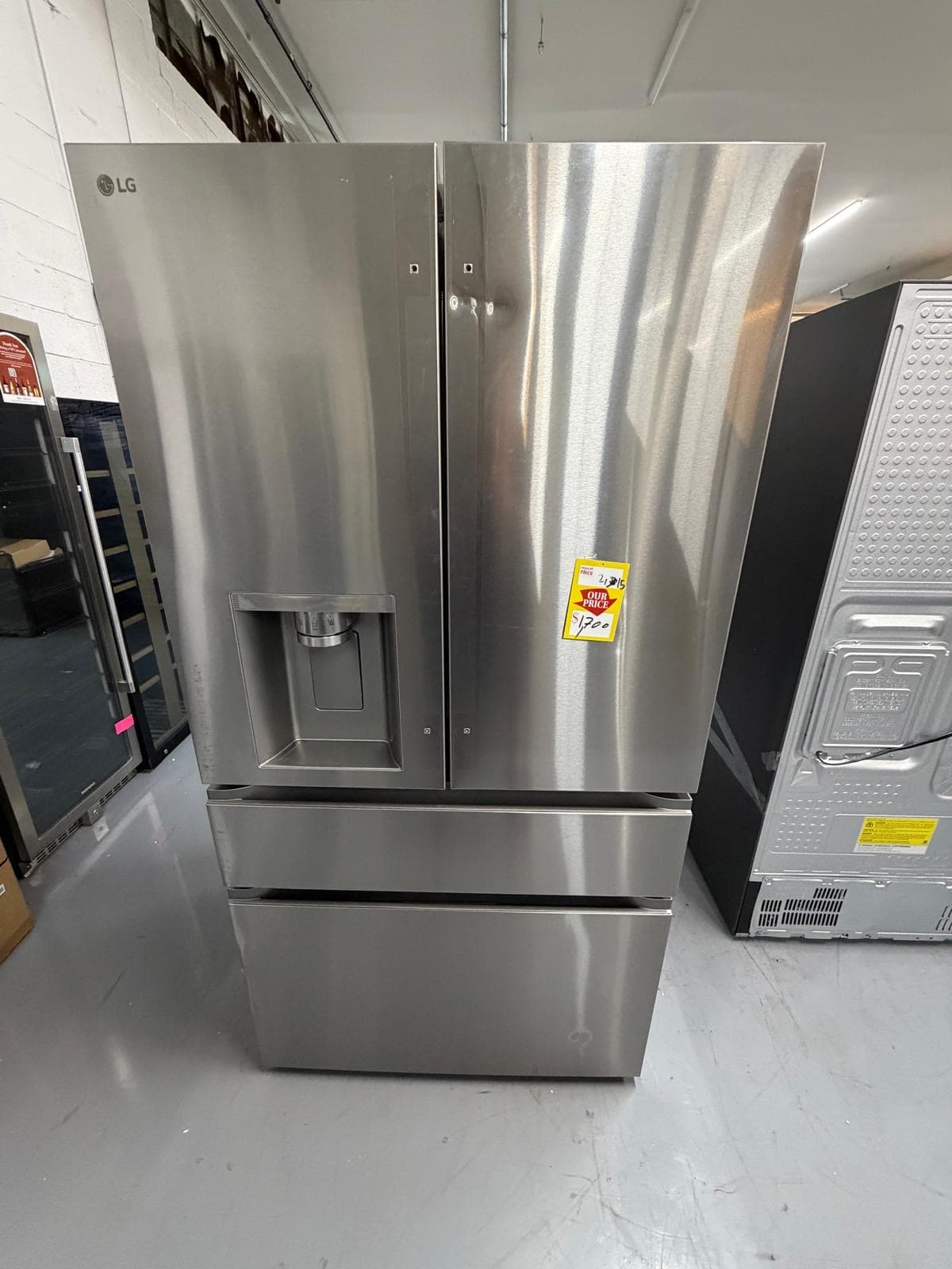 LG 25 Cu. Ft. Smart Counter-Depth MAX™ 4-Door French Door Refrigerator, model LF25G8330S