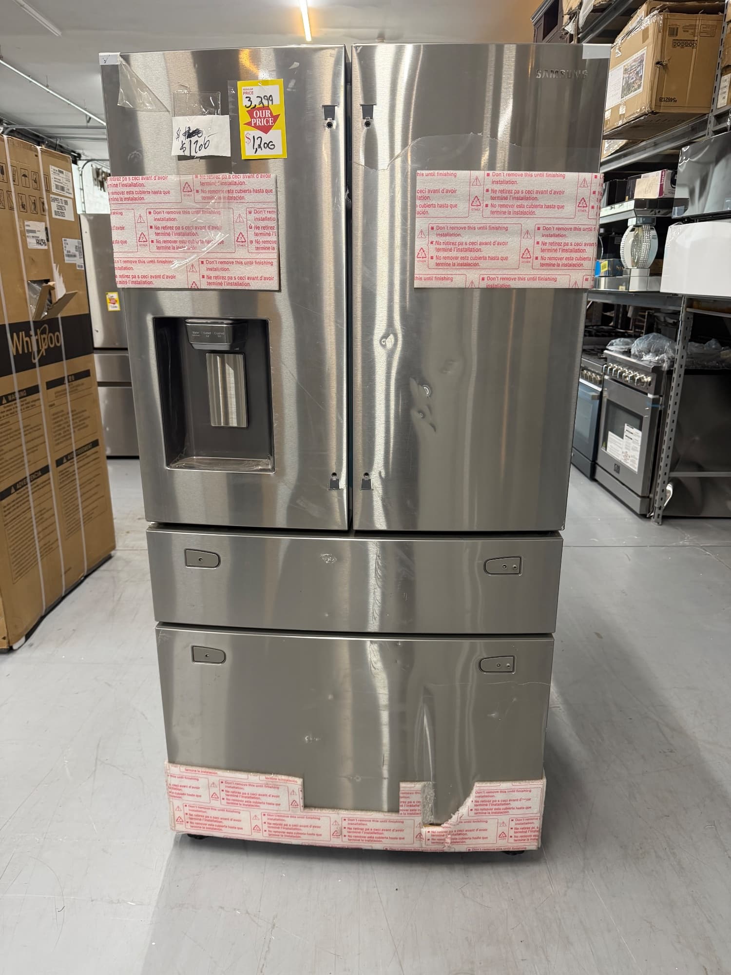 Samsung 27.7 Cu. Ft. 4-Door French Door Refrigerator, model RF28R7201SR