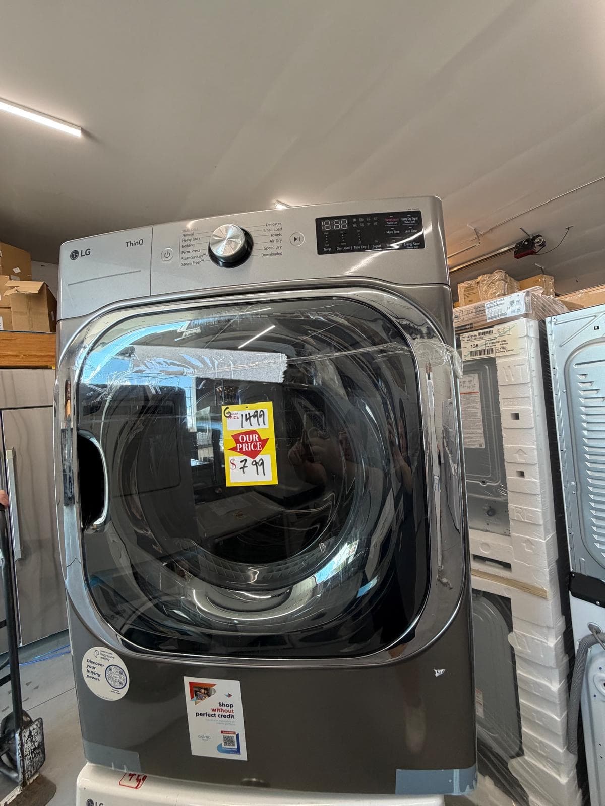 LG 9.0 Cu. Ft. Mega Capacity Smart Gas Dryer, model DLGX8981V